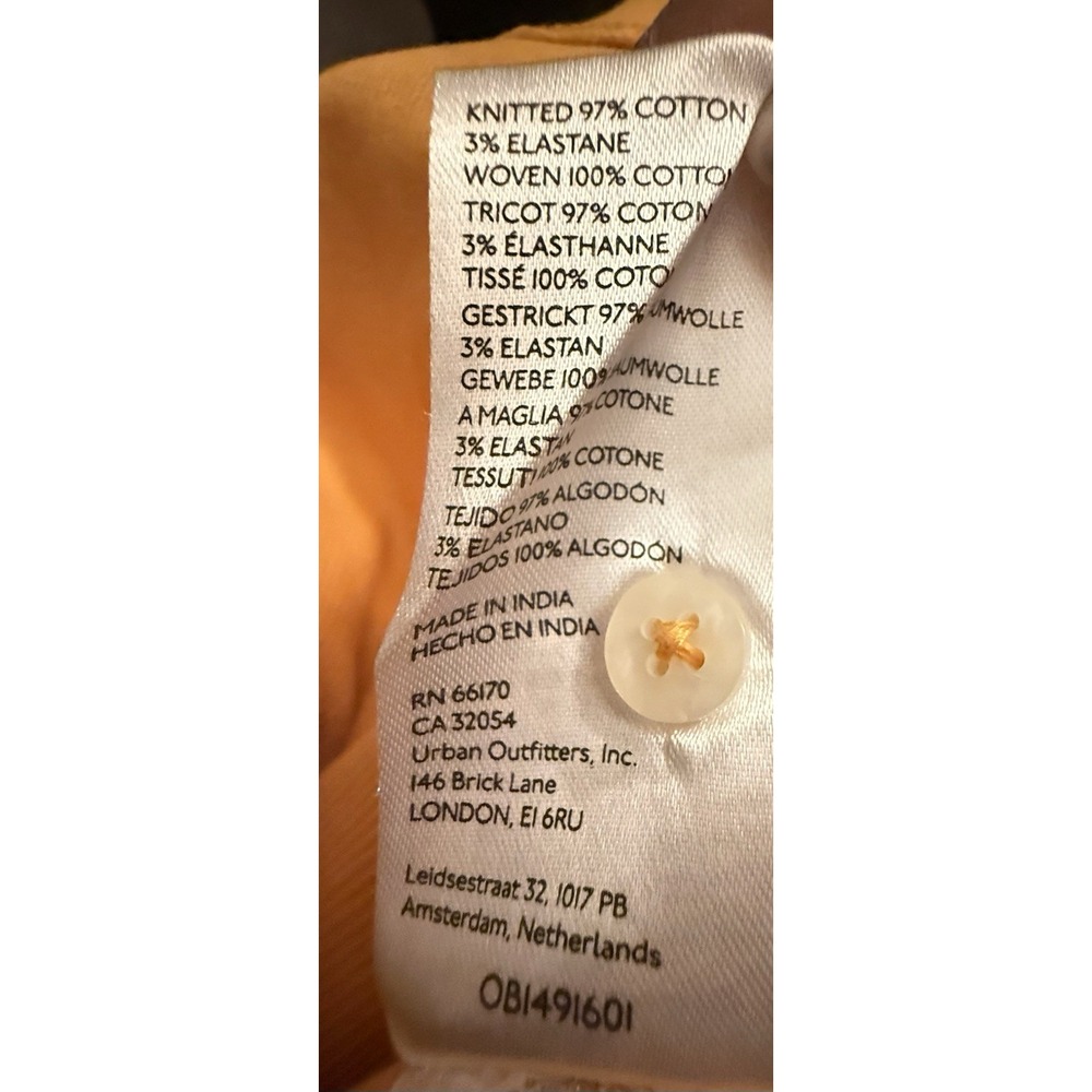 Maeve Anthropologie Tank Top Womens Small Orange Ruffle Halter Ribbed Knit Mixed - Picture 6 of 6
